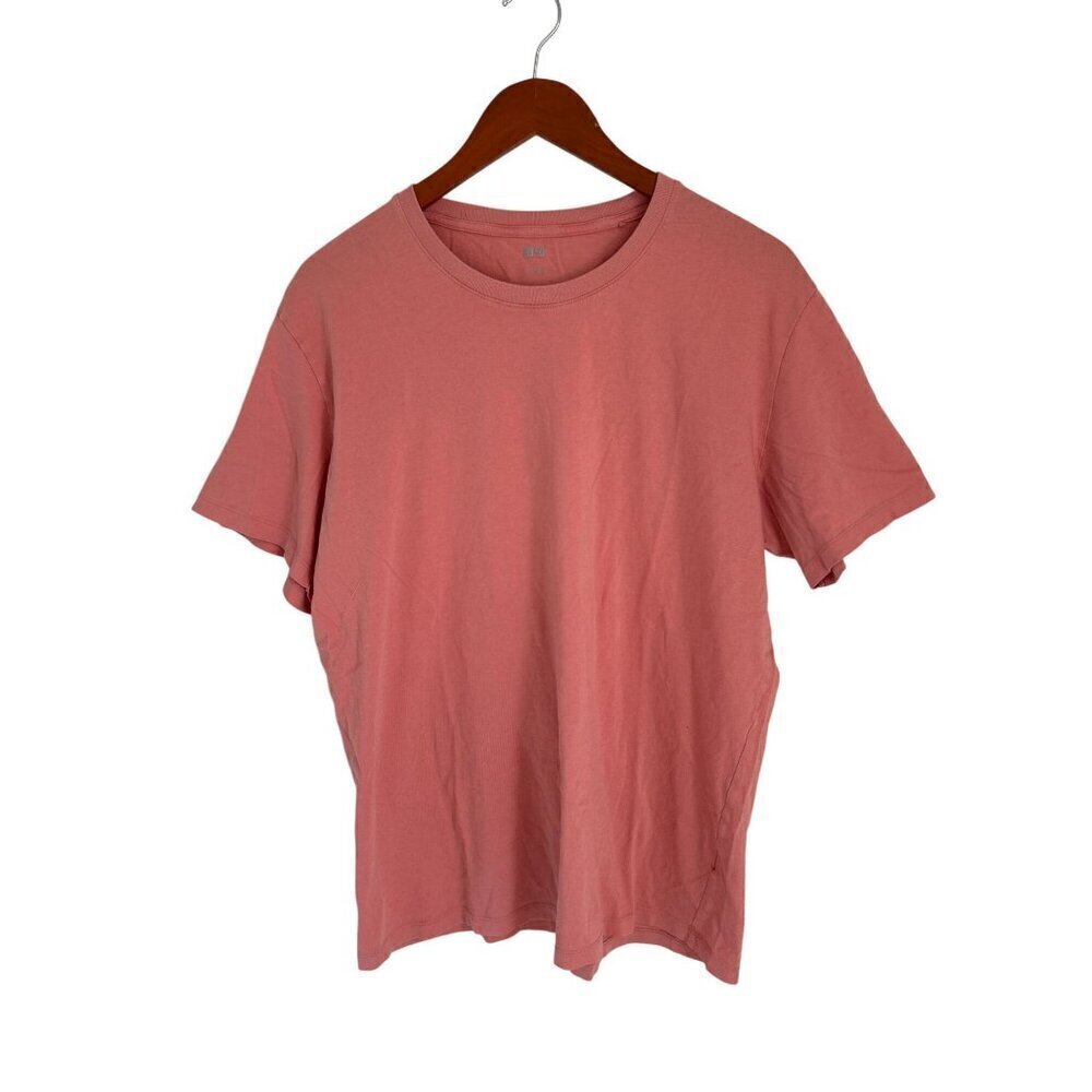 UNIQLO 100% Cotton Tee Salmon Pink Short Sleeve T-Shirt Size XLarge